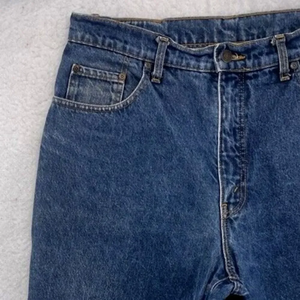 Vintage Levis Orange Tab High Rise Tapered Leg Jeans Medium  Blue Denim 33x32